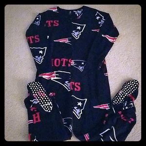 Patriots footie pajamas